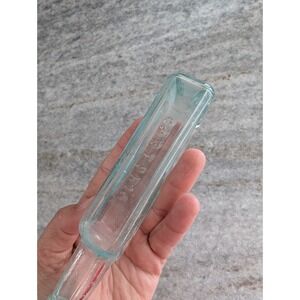 Vintage CASTORIA Embossed Aqua Glass‎ Bottle
